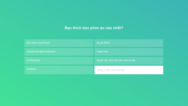 Sắp xếp câu trả lời của câu hỏi Multiple Choice
