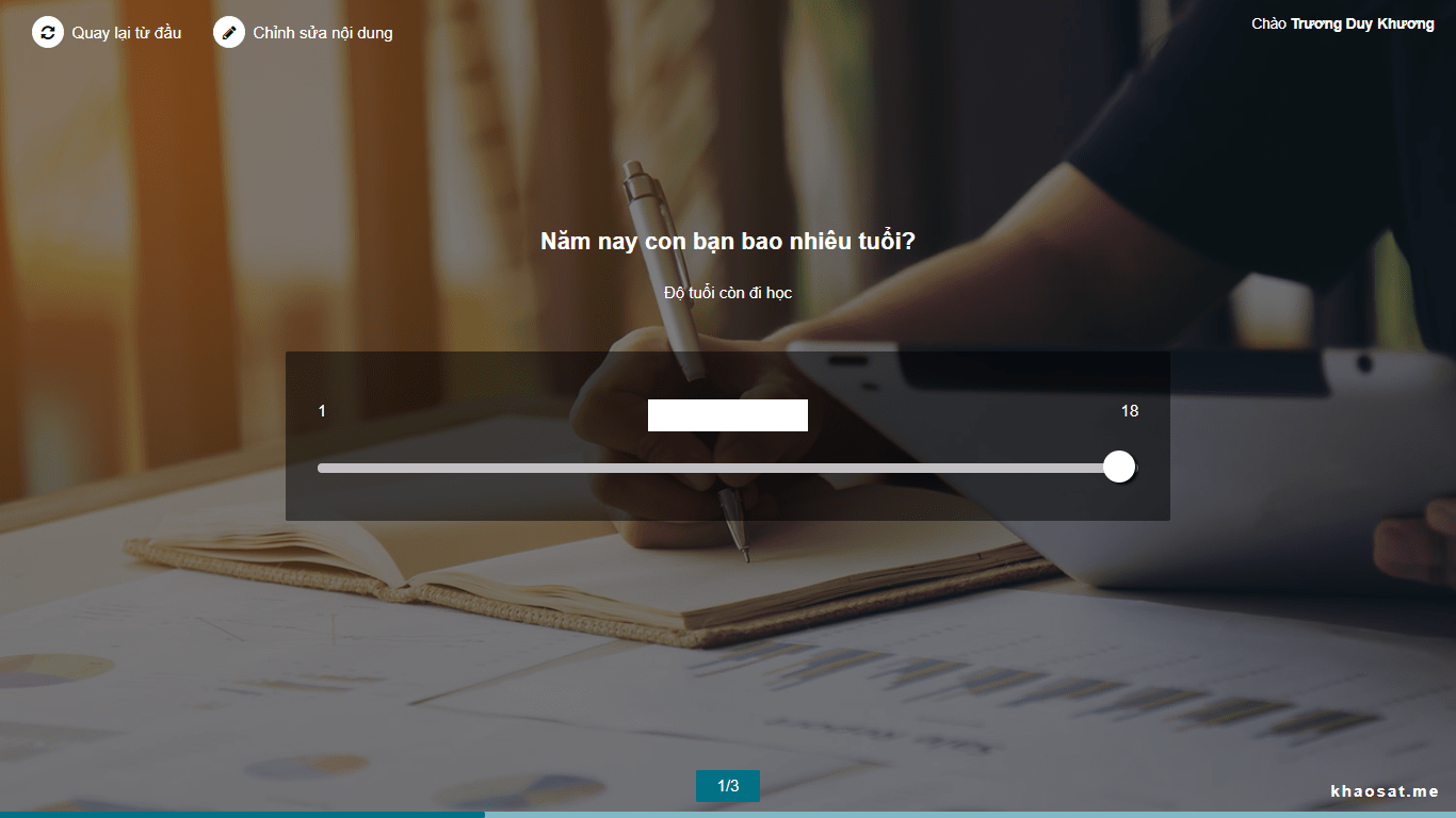 cách làm form khảo sát