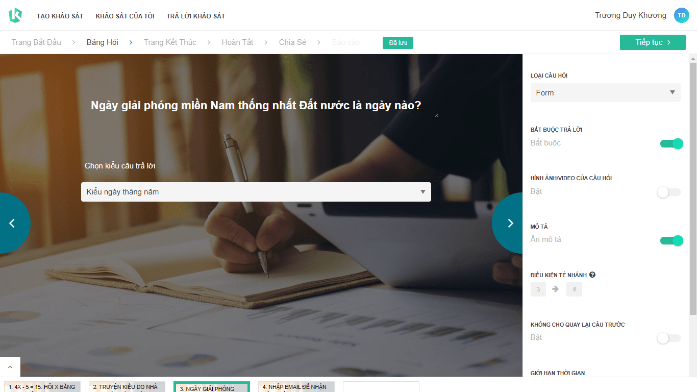 cách tạo phiếu khảo sát online