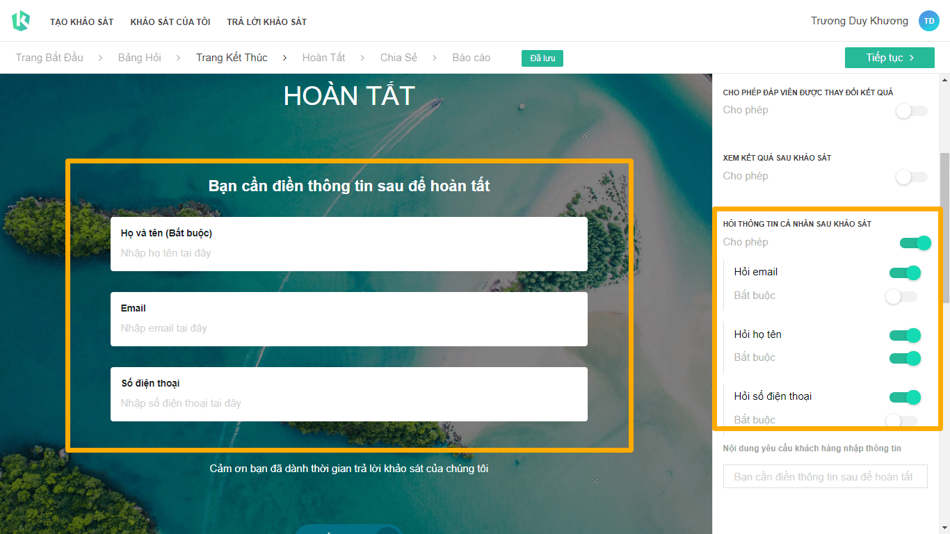 hướng dẫn hỏi thông tin khách hàng