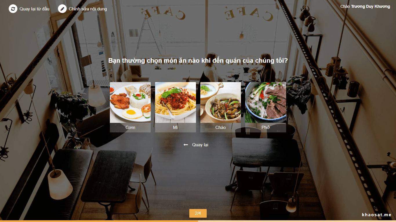 cách làm bảng khảo sát online