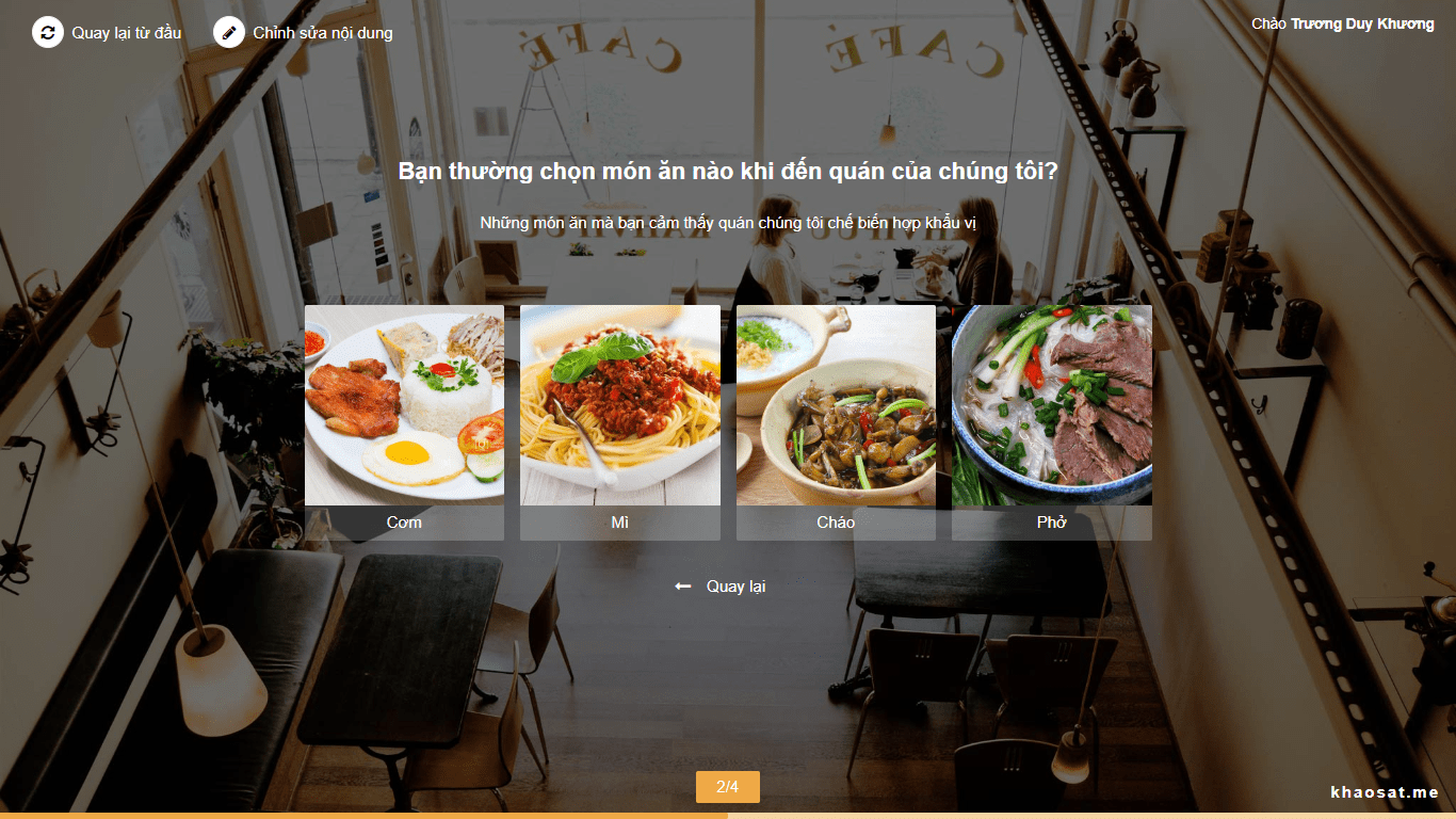 bảng câu hỏi khảo sát thị trường