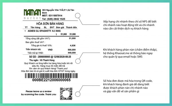 Tích hợp khảo sát khách hàng QR Code vào hóa đơn thanh toán
